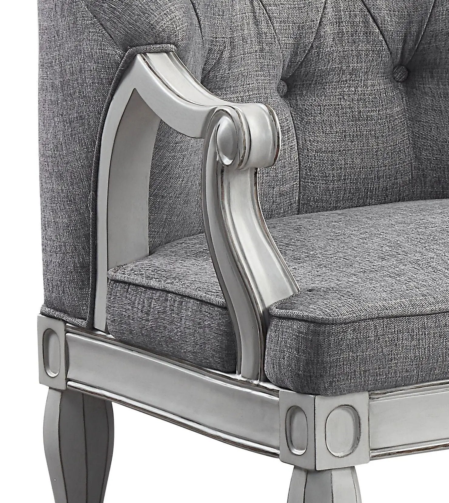 Florian - Antique Chair - Gray / White by Unique Piece Furniture