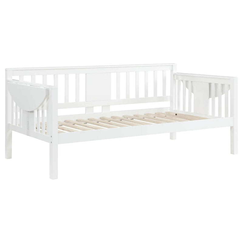 Bethany Wood Twin Daybed with Drop-down Tables White by Unique Piece Furniture