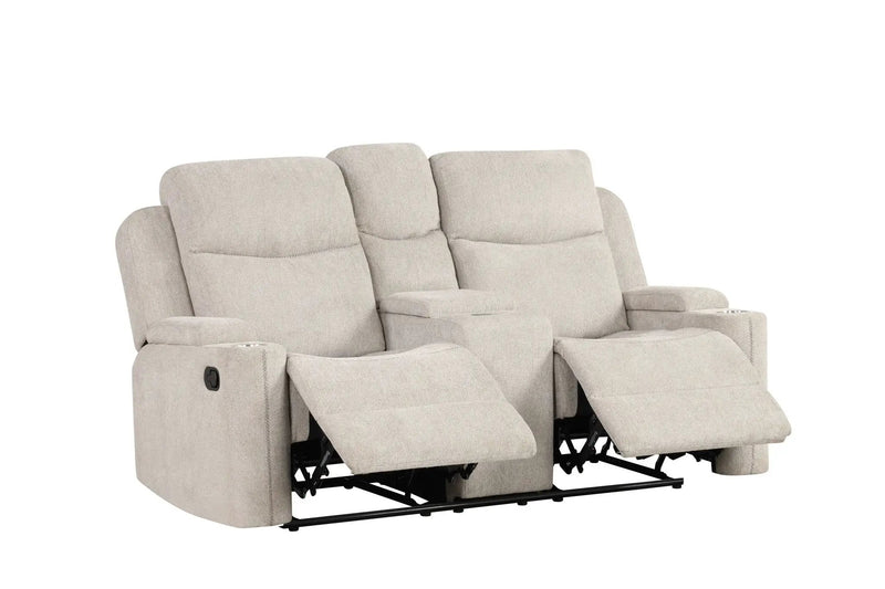 Galya - 3 Piece Living Room Set Sofa Loveseat Chair - Light Gray by HouseOfZazla