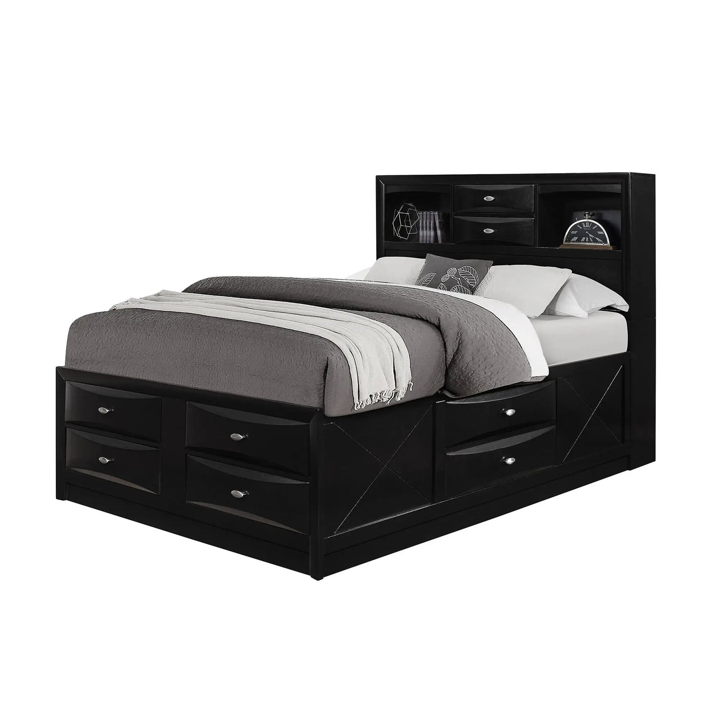 Lucille - Bed With Storage And Bookcase Headboard by Unique Piece Furniture