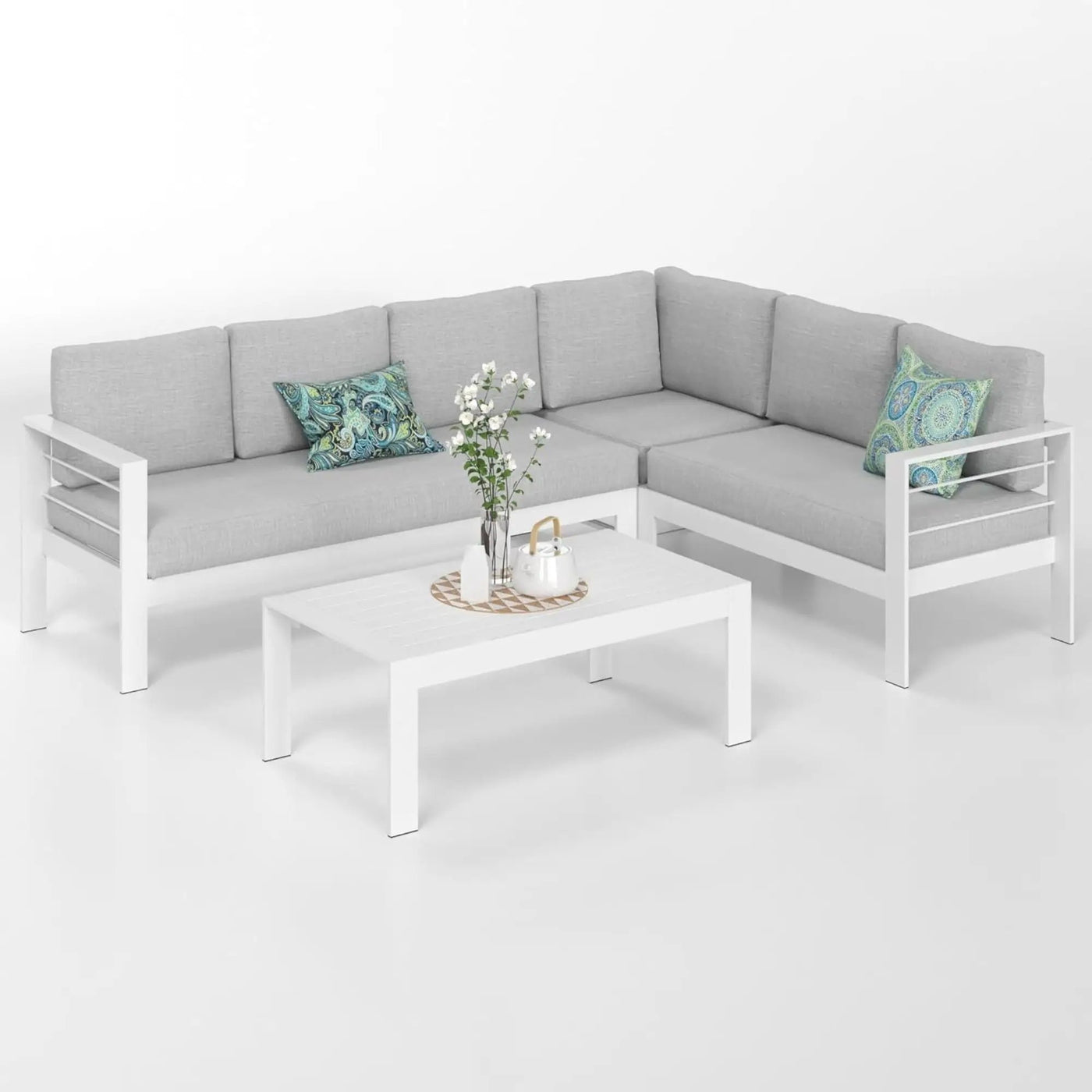 Outdoor Patio Set, All-Weather With Thick Cushions by HouseOfZazla