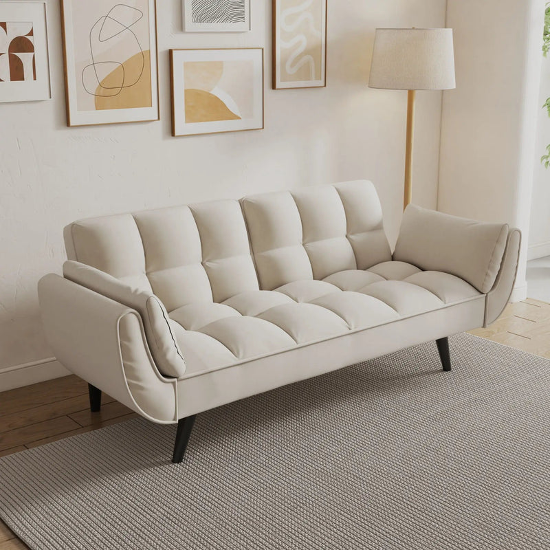 Sofa Soft Two Armrests Throw Pillow Pillow Comfortable Fit Apartment Bedroom Small Space by Unique Piece Furniture