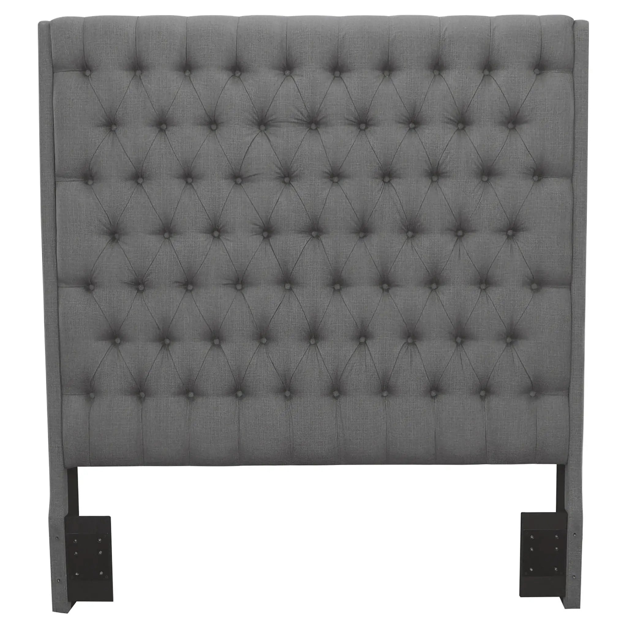 Camille Upholstered Queen Panel Headboard Grey by Unique Piece Furniture