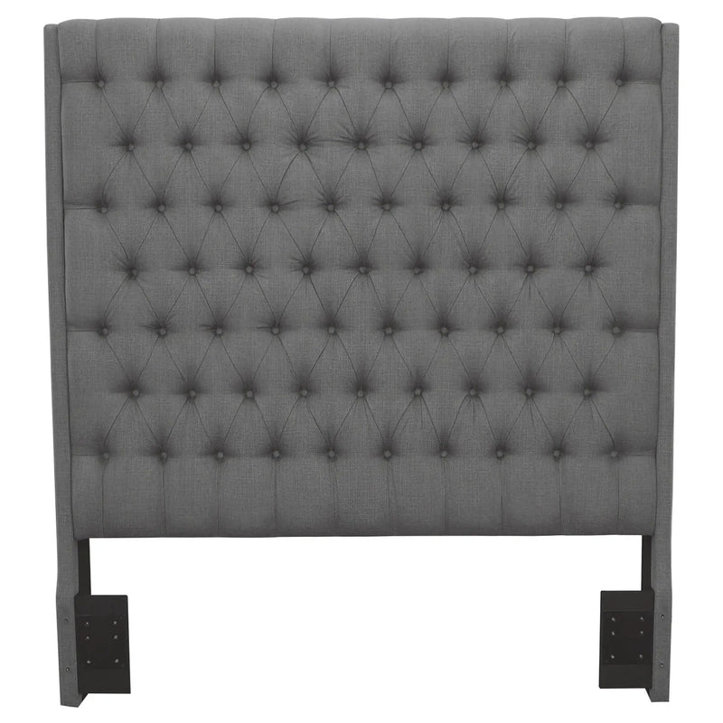 Camille Upholstered Queen Panel Headboard Grey by Unique Piece Furniture