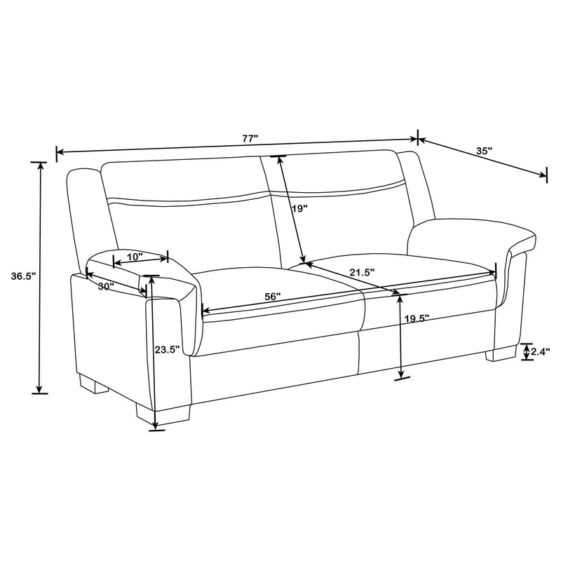 Hawthorne - Sofa With Top Arms Lounge Furniture - Gray by HouseOfZazla