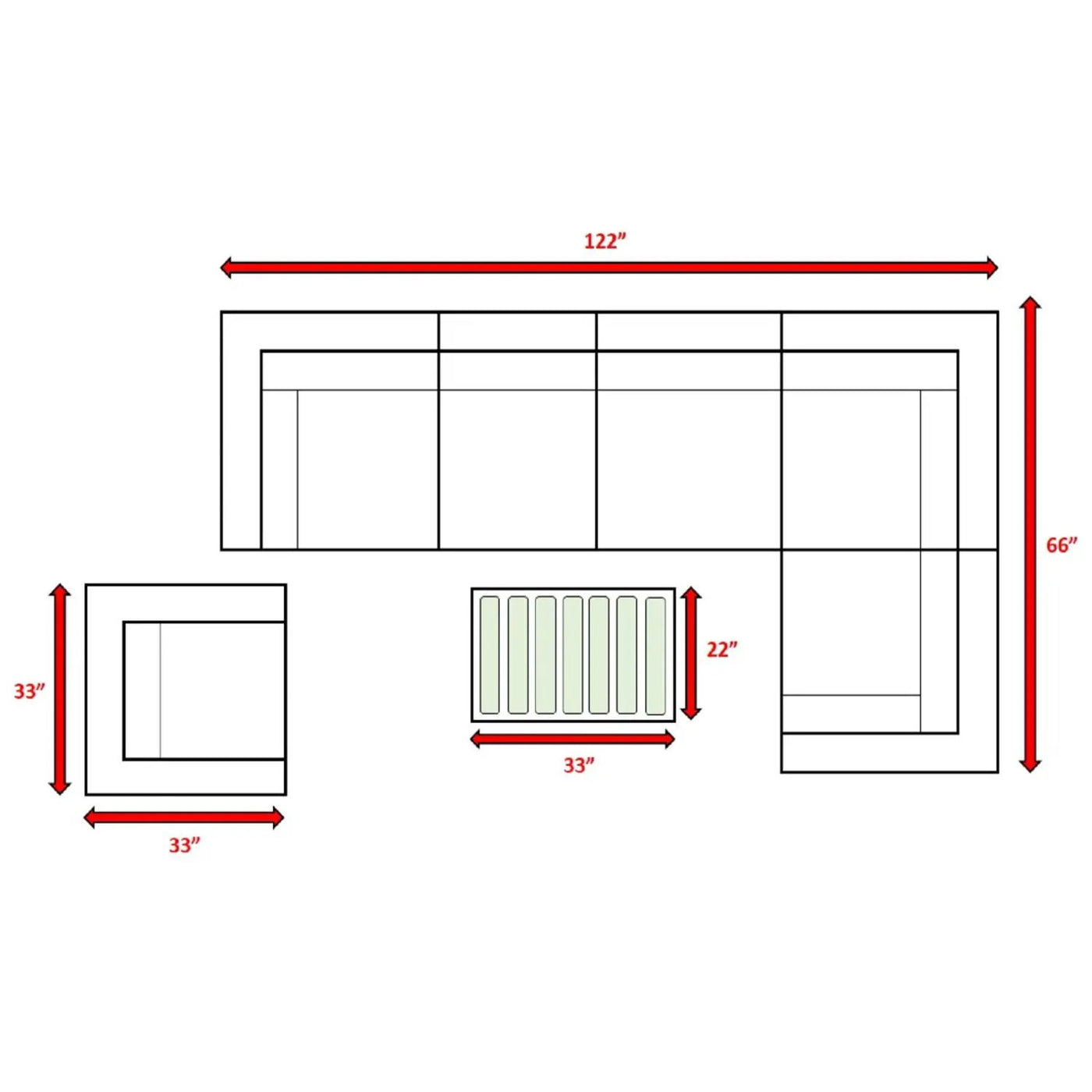 Stylish Entertainment Sectional Set, Outdoor Living by HouseOfZazla