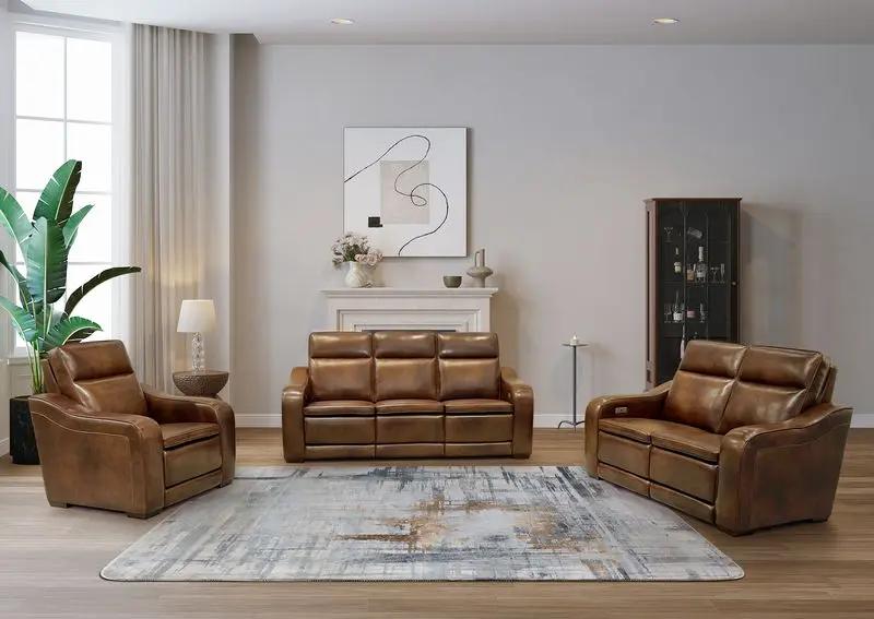 Grady - Recliner With Power And Power Headrest, Power Lumbar - Cocoa by Unique Piece Furniture