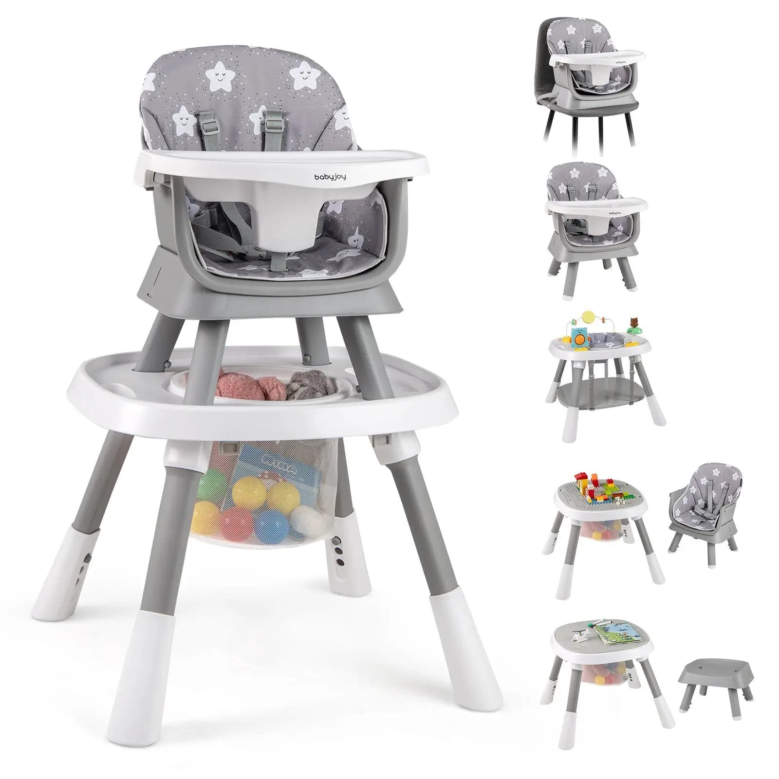 16-in-1 Baby High Chair with Activity Center and Booster Seat for Babies and Toddlers by DirectDeals