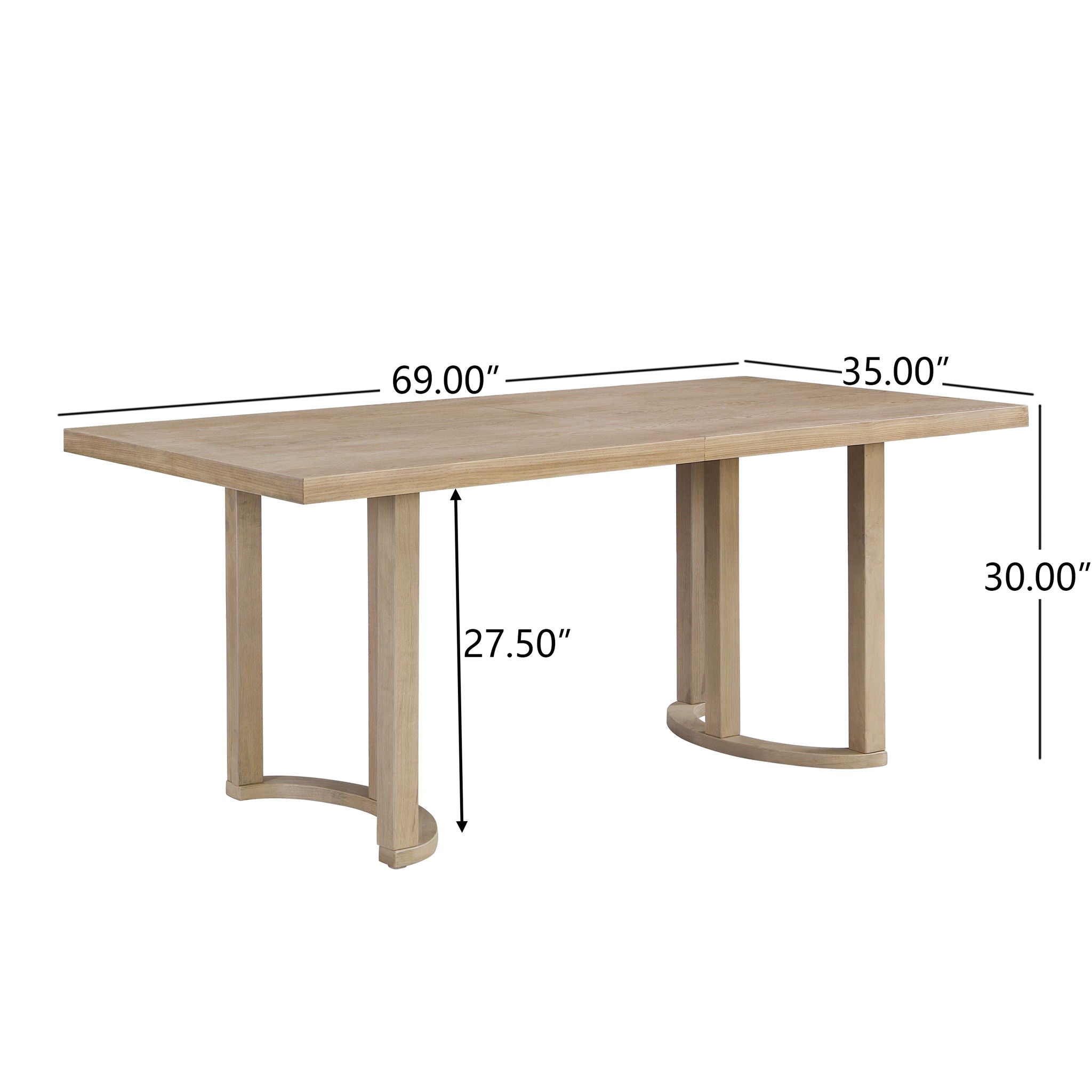 Modern Dining Table Solid Wood by HouseOfZazla