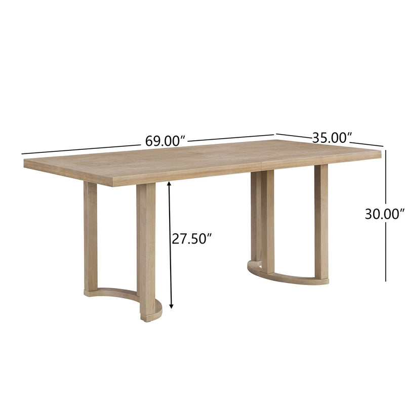 Modern Dining Table Solid Wood by HouseOfZazla