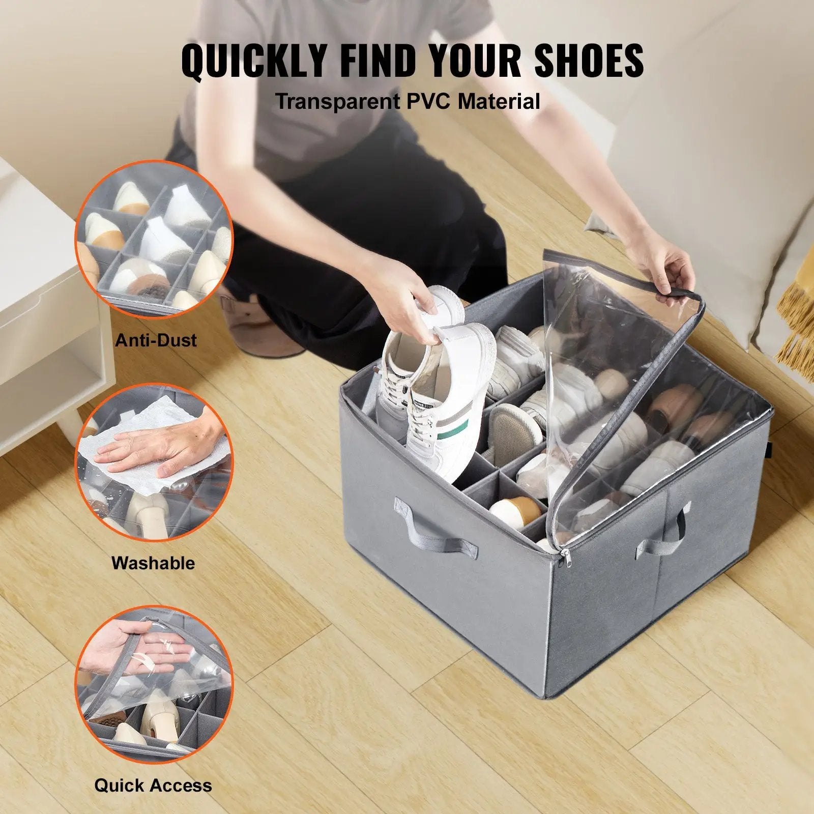 Under Bed Shoe Storage Organizer by HouseOfZazla