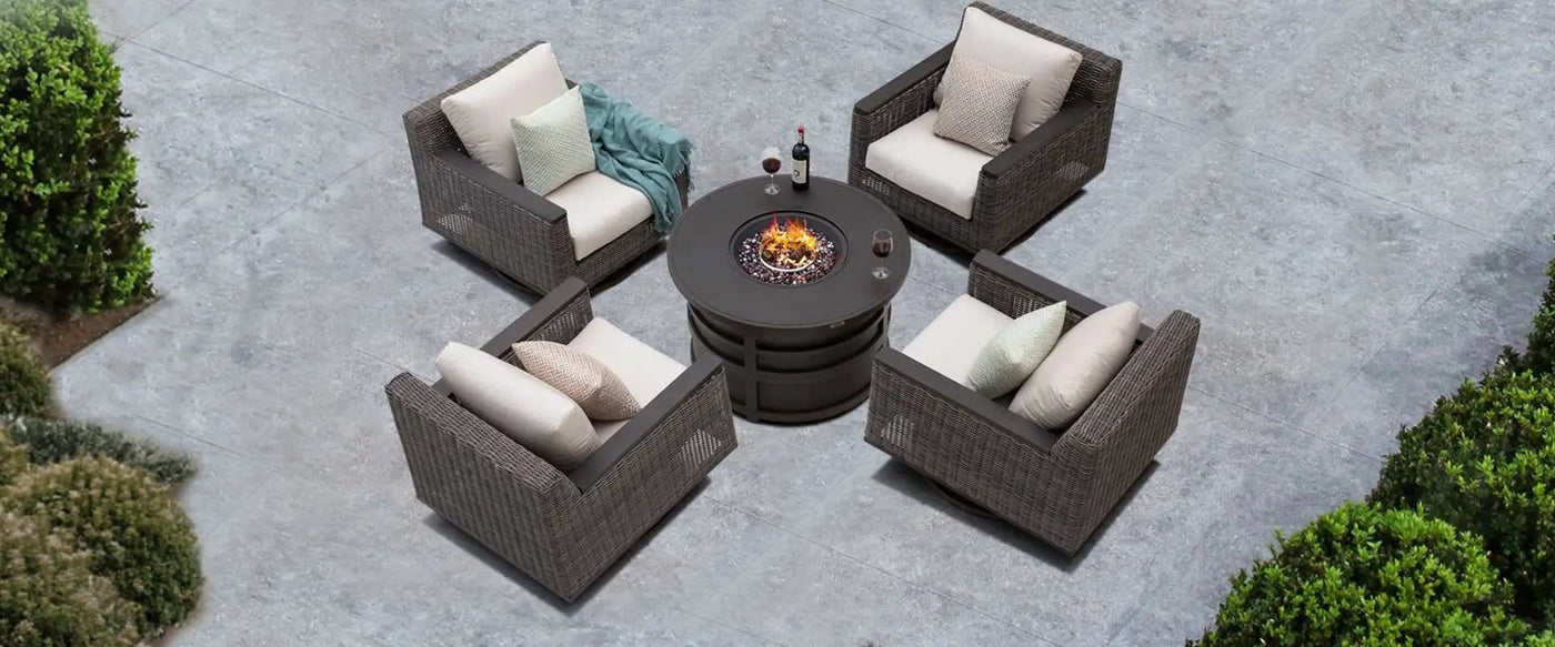 Darcy Aluminum Round Firepit Table by Outdoor-USA®