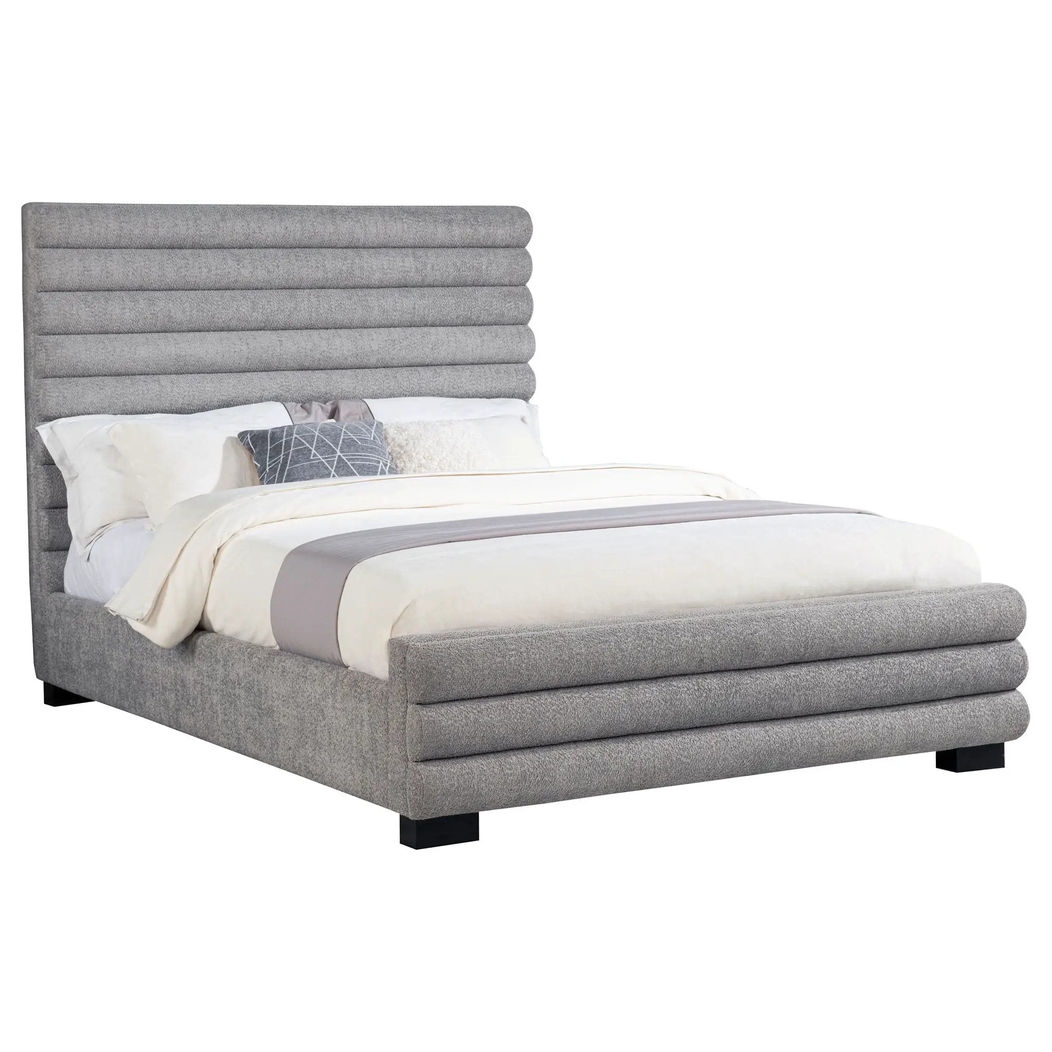 Patricia 58-inch Boucle Upholstered Queen Bed Grey by Unique Piece Furniture