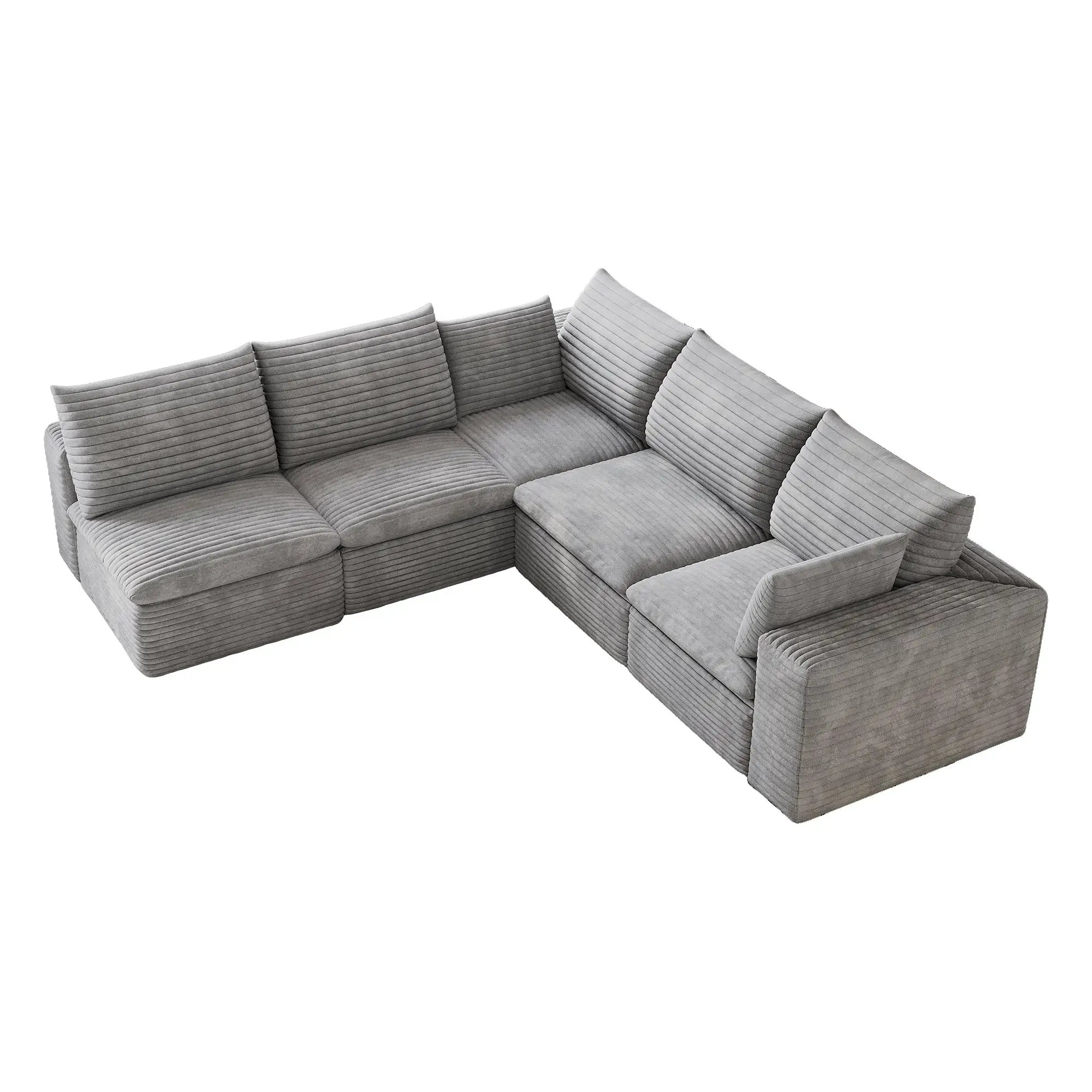 Cloud Sofa - 99*103" Corduroy Fabric by HouseOfZazla