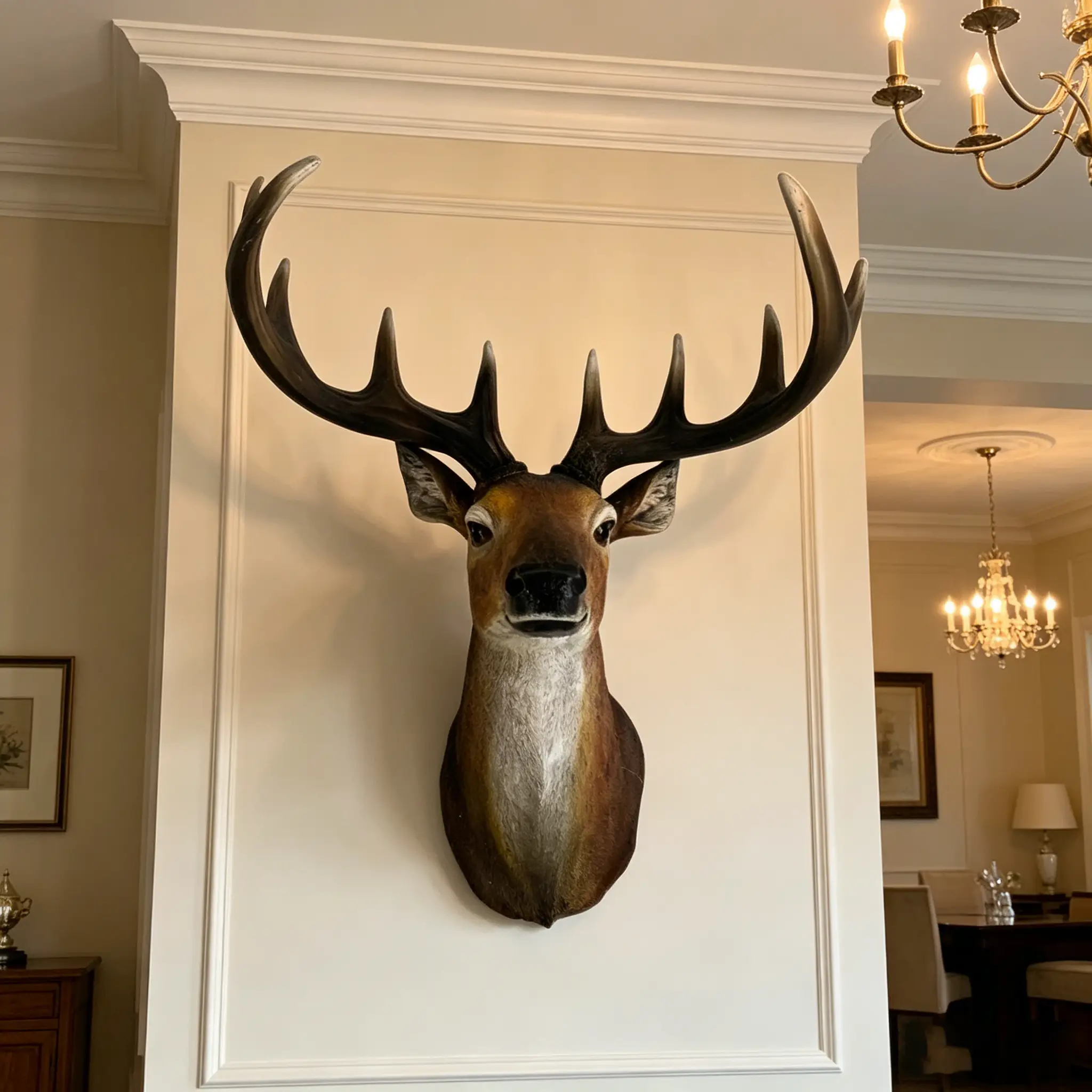 14.57" Wide Stag Head Wall Mount by HouseOfZazla