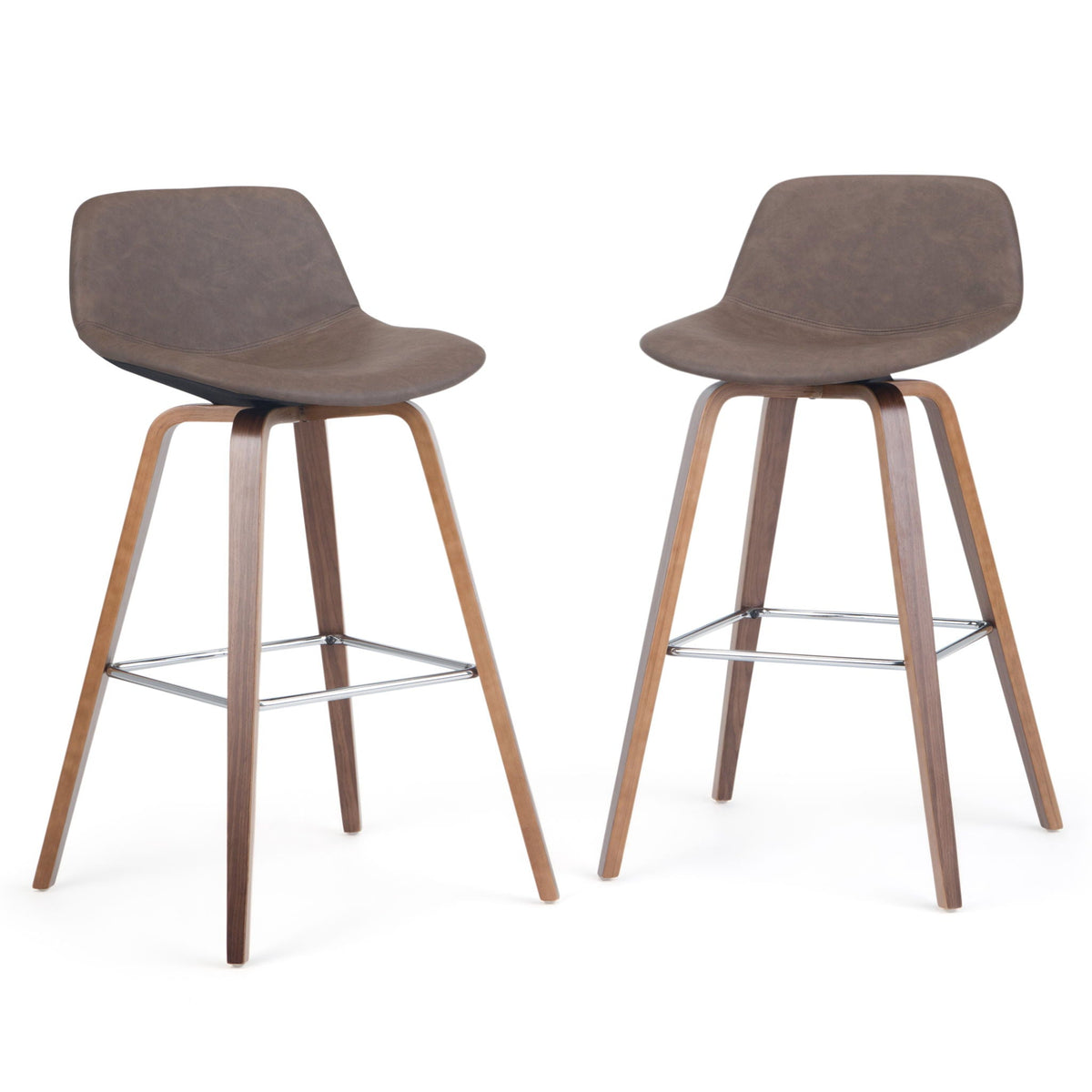 Bentwood Counter or Bar Height Stool Set of 2 with Foot Rest – Multiple Colors, photo 7 of 27
