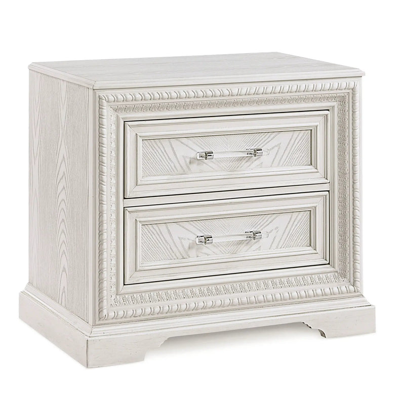 2 Drawer Storage Nightstand Bedroom Furniture - Antique White by Unique Piece Furniture