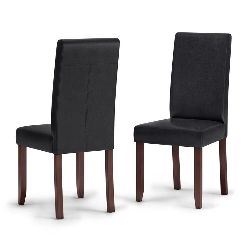Acadian - Parson Dining Chair (Set of 2) - Distressed Black by HouseOfZazla