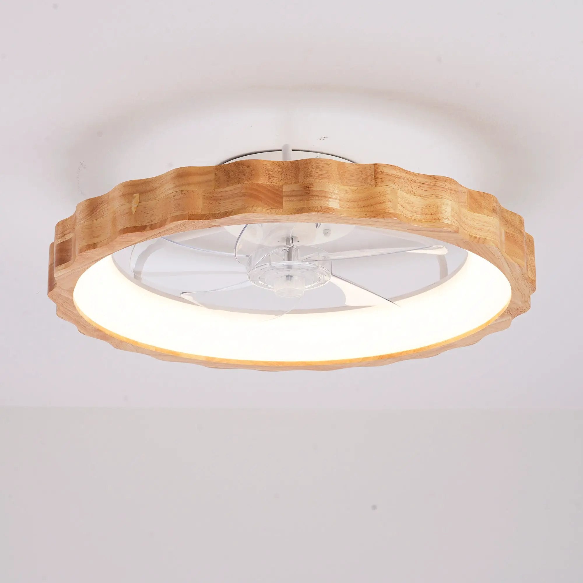 20" Plum Blossom Flush Mount Ceiling Fan with Lights and Remote by HouseOfZazla