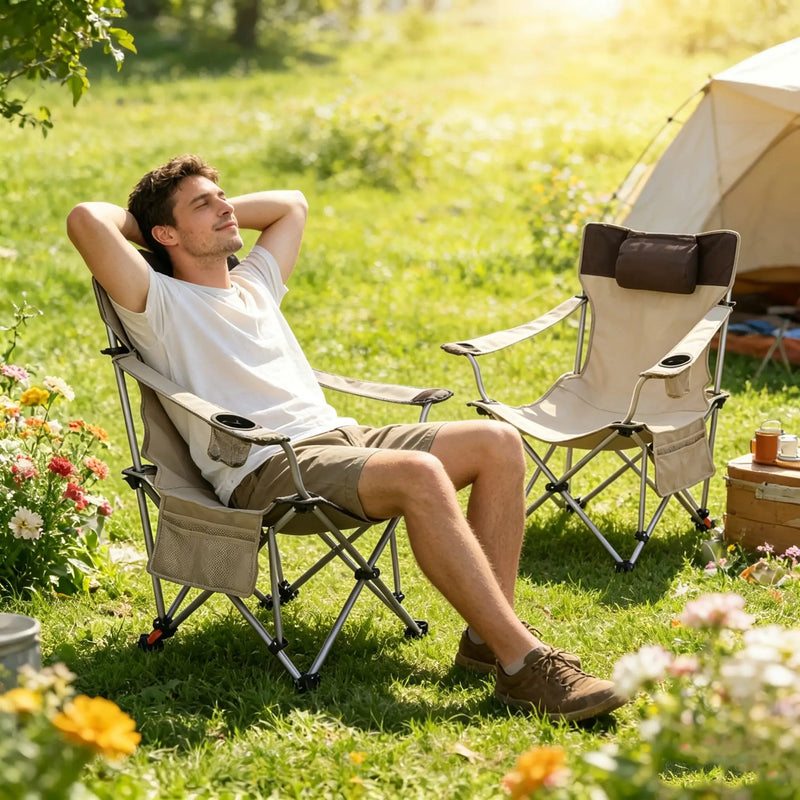 2PCS Outdoor Camping Chairs by HouseOfZazla