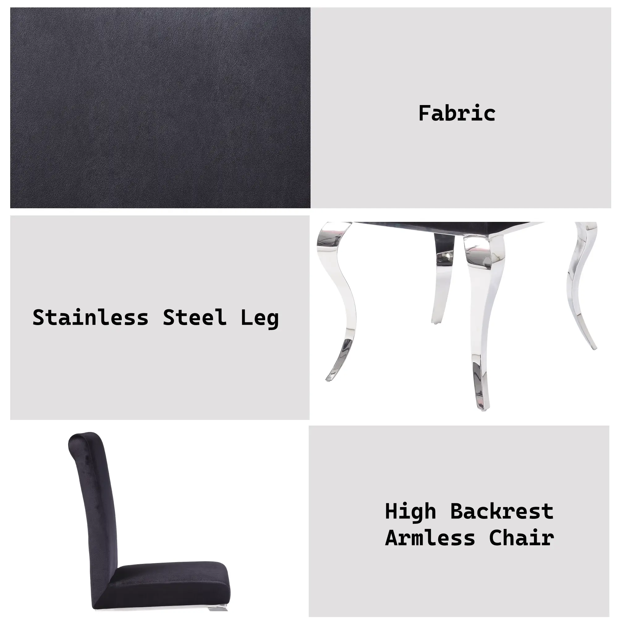Fabiola Upholstered Stainless Steel Dining Chair by HouseOfZazla
