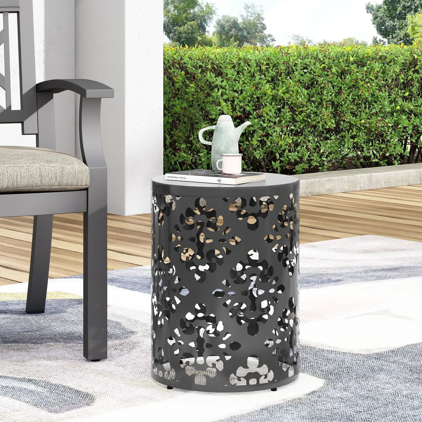 Outdoor Metal Modern Design End Table by HouseOfZazla