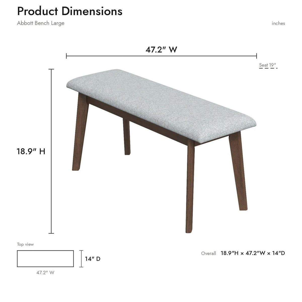 Carlos - Upholstered Bench, photo 4 of 7