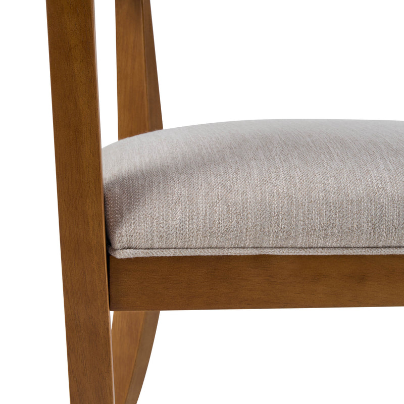 Wood Frame Upholstered Dining Chairs with Armrests (Set of 2) by HouseOfZazla