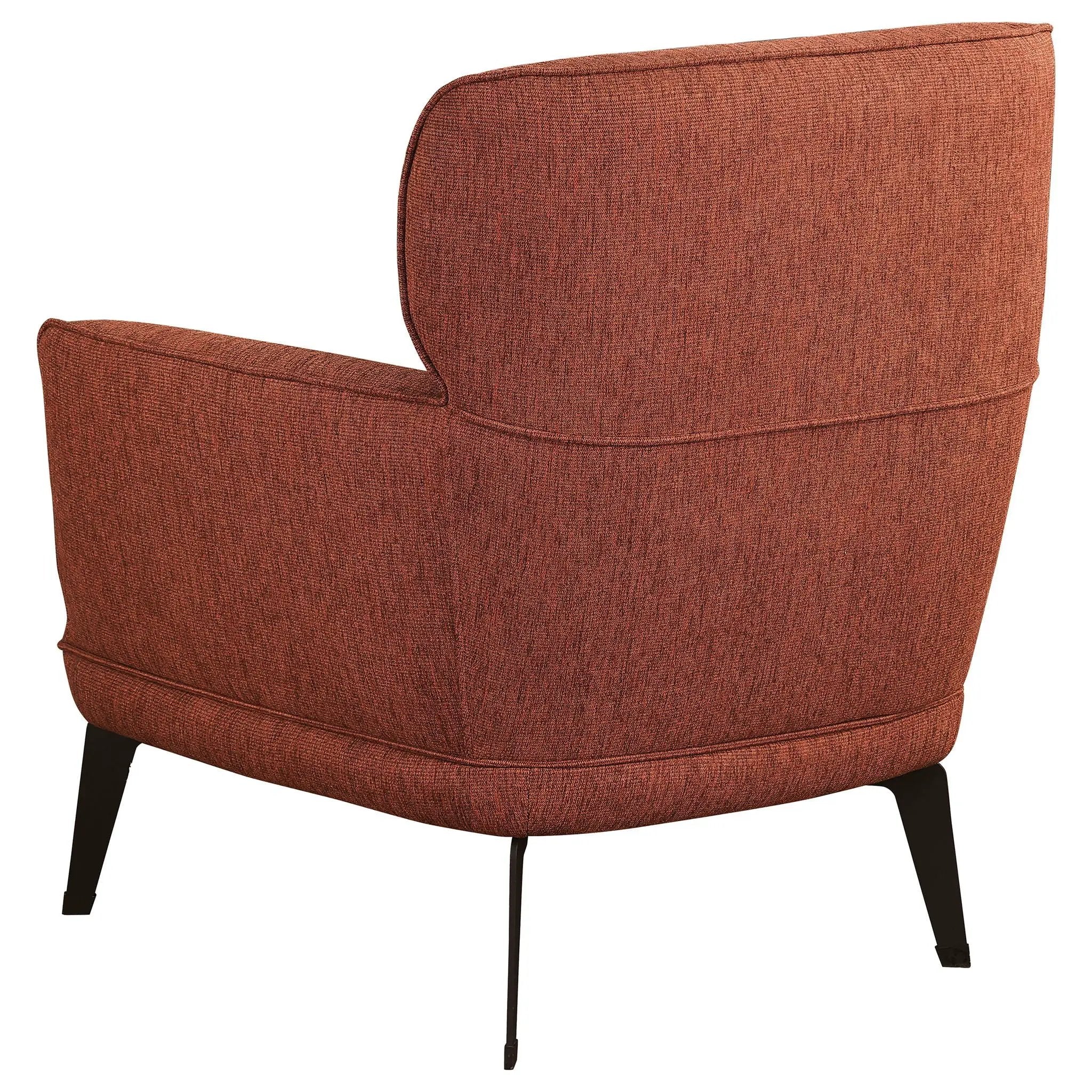 Andrea Upholstered Crescent Arm Accent Chair Orange by Unique Piece Furniture