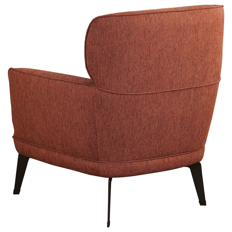 Andrea Upholstered Crescent Arm Accent Chair Orange by Unique Piece Furniture