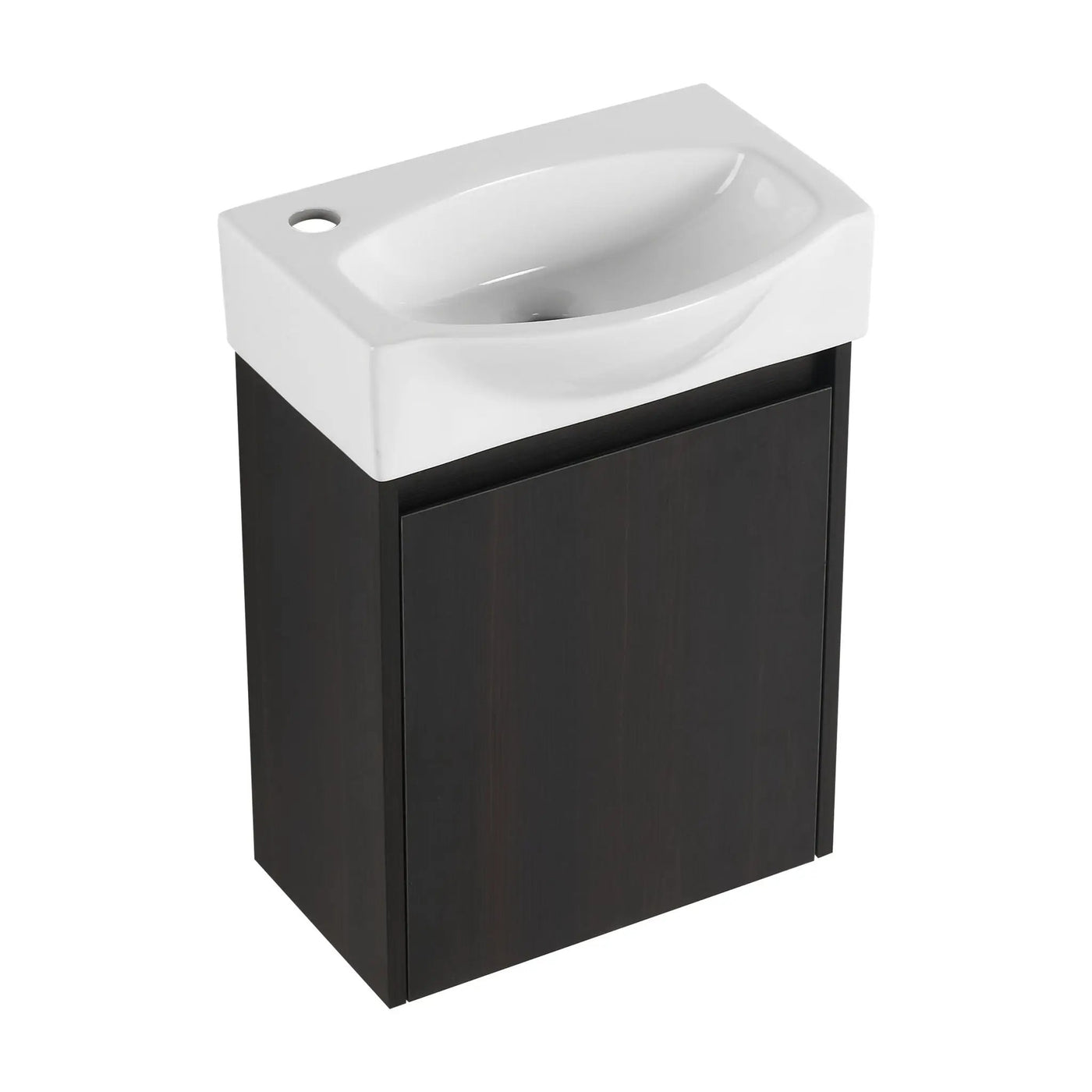 Modern Bathroom Vanity With Ceramic Basin, Wall Mounted Floating Sink Combo, Storage Cabinet by HouseOfZazla