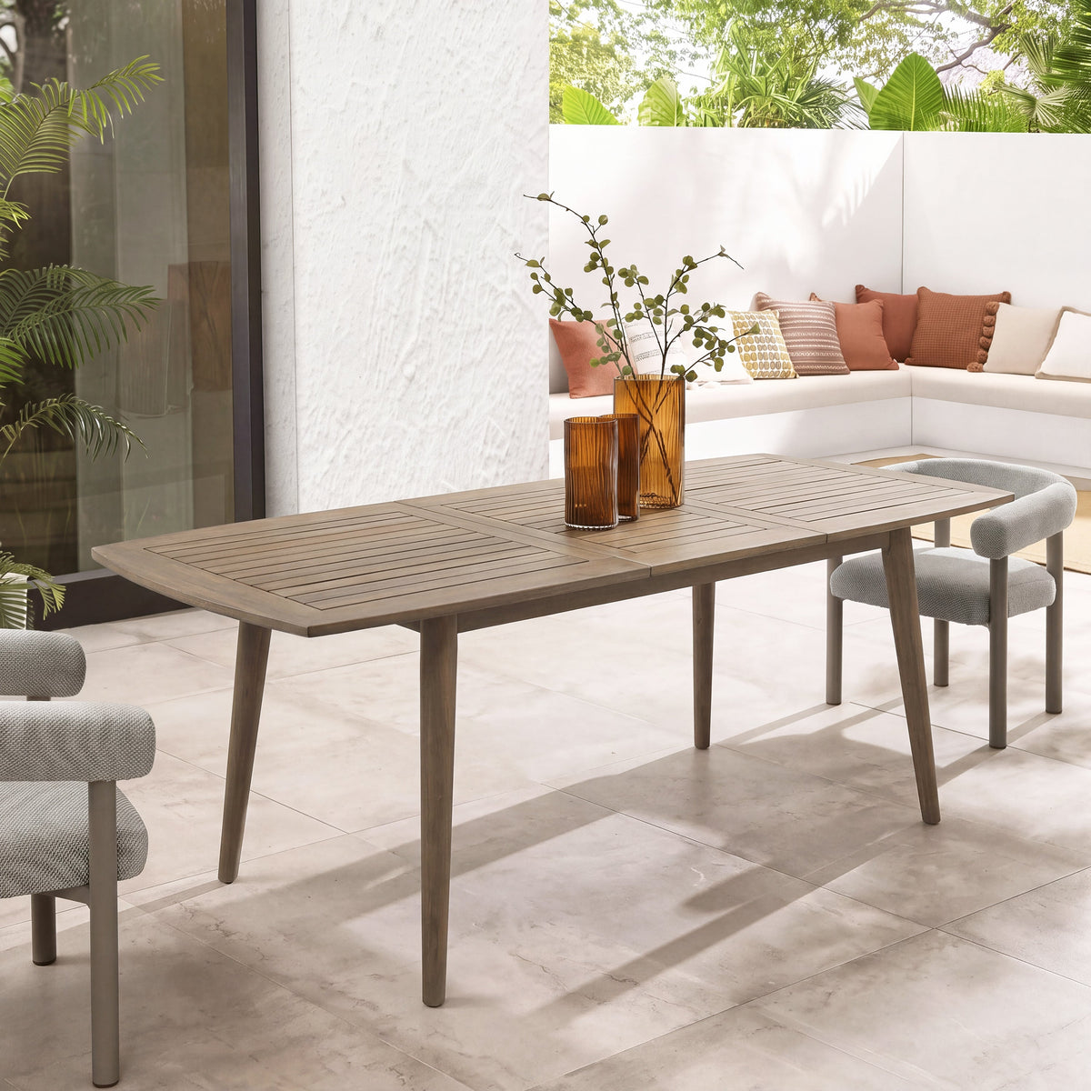 Outdoor Acacia Wood Expandable Dining Table, photo 2 of 10