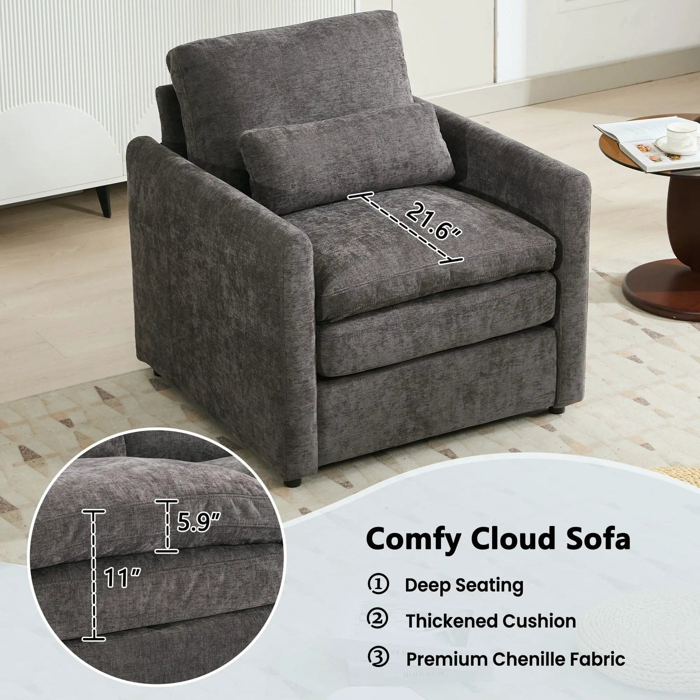 Cloud Sofa Set Couch For Living Room by Unique Piece Furniture