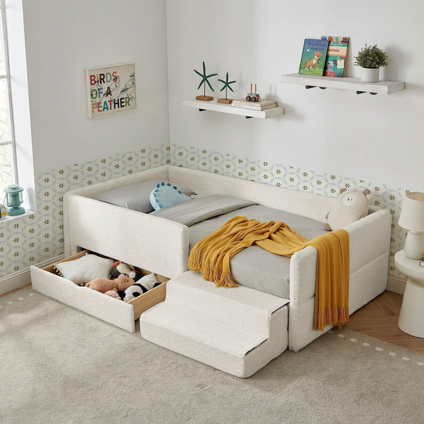 Safe Kids Bed With Guardrails And Storage by HouseOfZazla