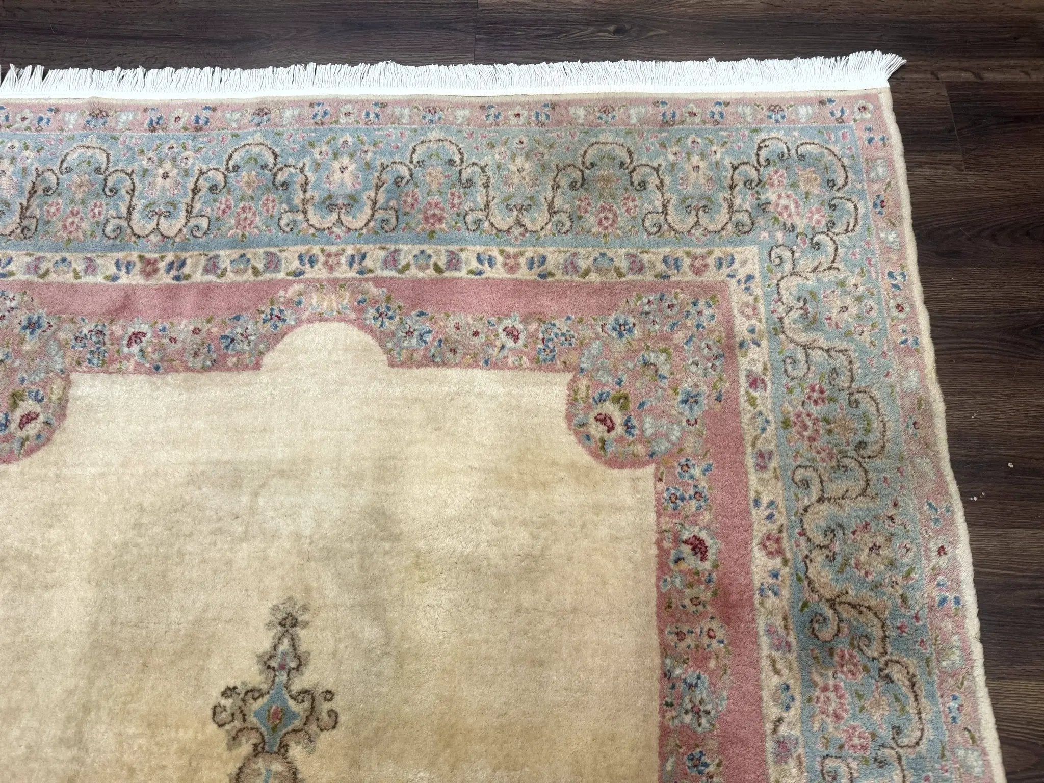 Persian Kerman Rug 6x9, Pastel Colors, Semi Open Field by Jewel Rugs