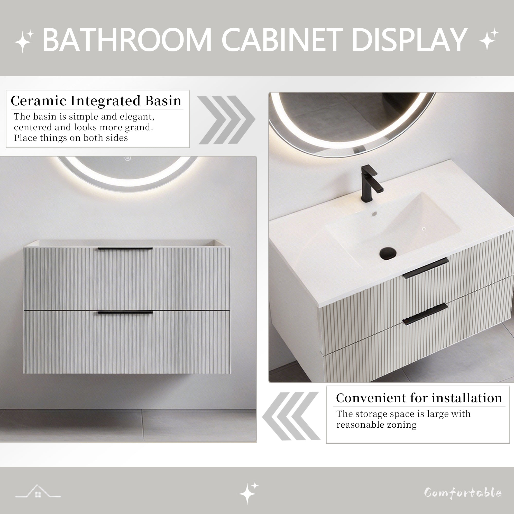 36 Inch Floating Bathroom Vanity by HouseOfZazla