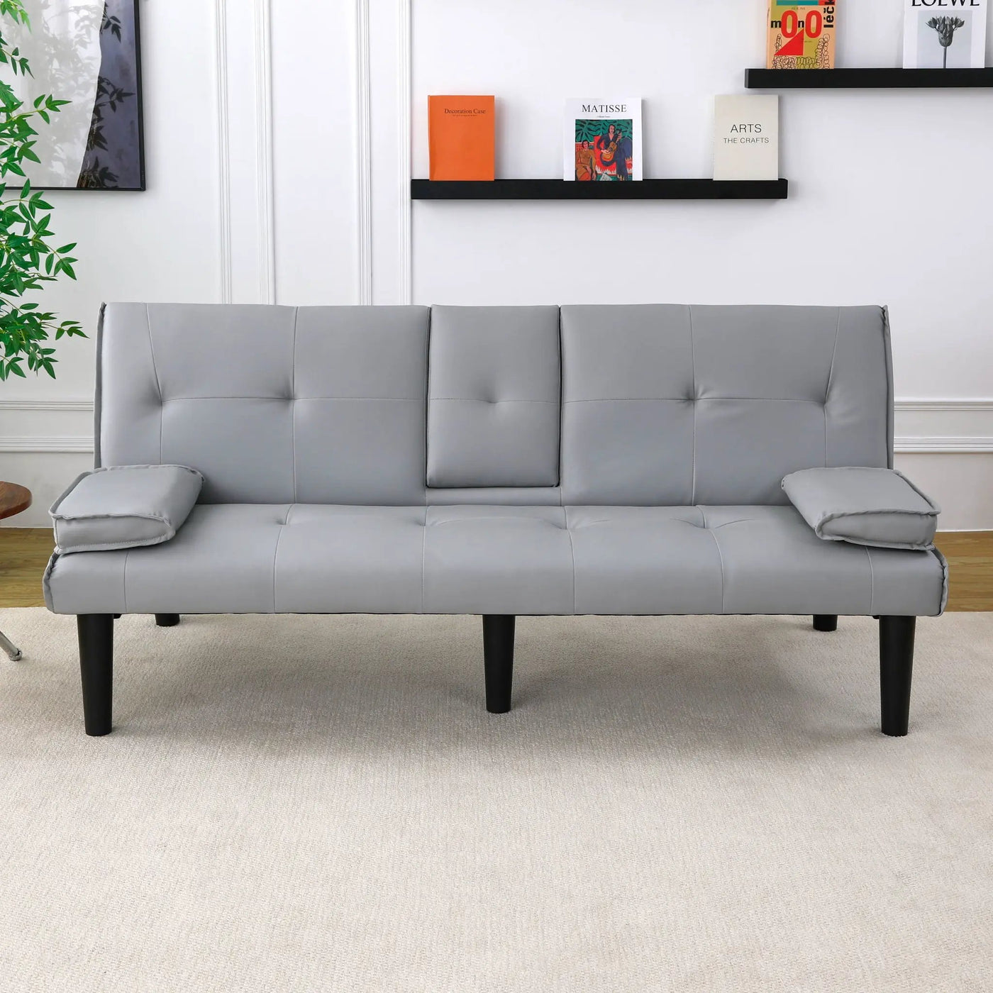 Sofa Bed With Foldable Design And Cup Holder by HouseOfZazla