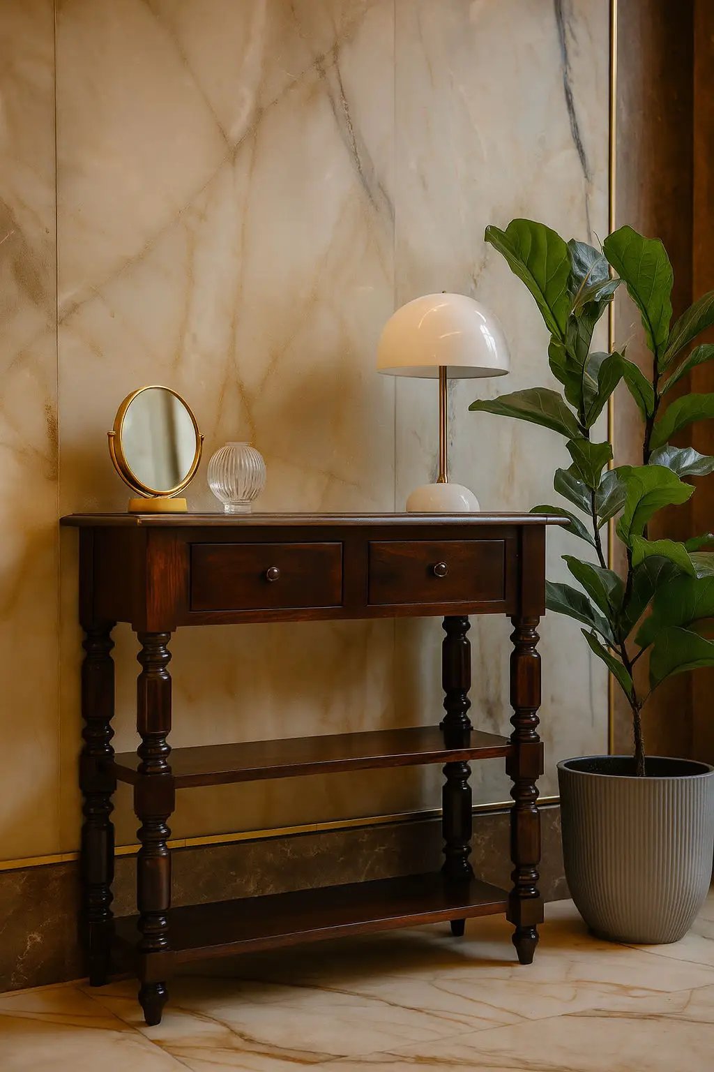 Turned Legs Side Table by Unique Piece Furniture