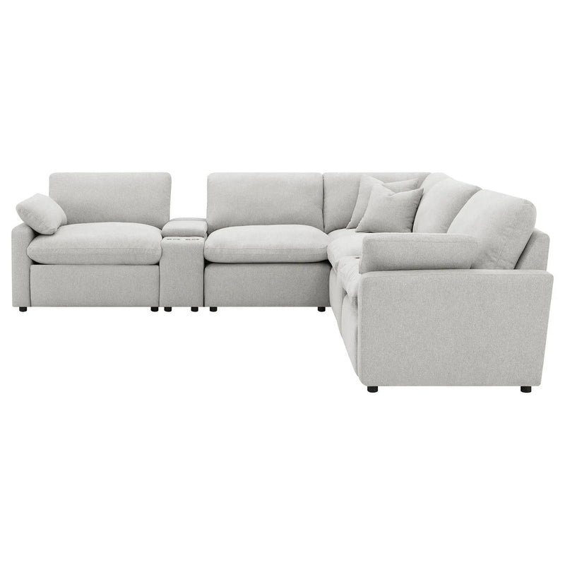 Collins 7-piece Modular Power Reclining Sectional Grey by Unique Piece Furniture