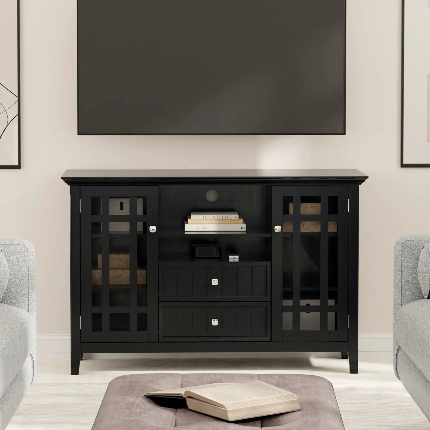Bedford - Handcrafted Tall TV Media Stand by HouseOfZazla