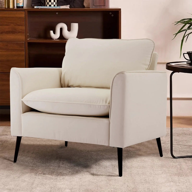 Nordic Retro Light Luxury Upholstered Sofa Chair by Unique Piece Furniture