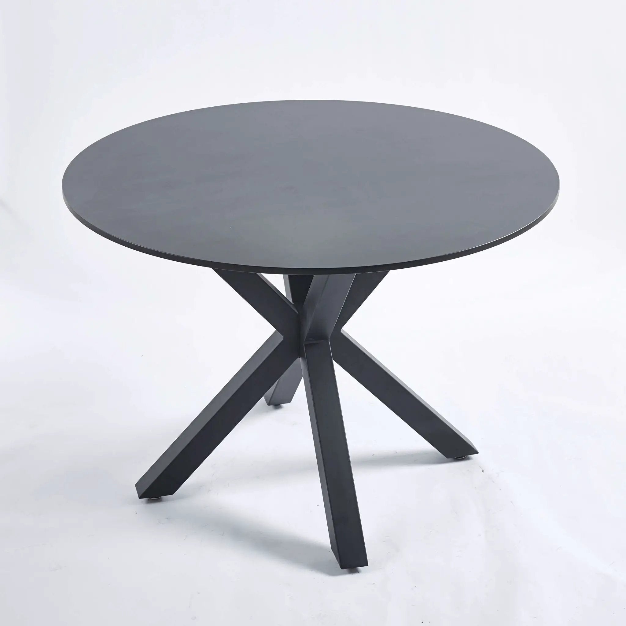 Table Mid-Century Dining Table For 4 - 6 People With Round Table Top, Pedestal Dining Table, End Table Leisure Coffee Table, Cross Leg by Unique Piece Furniture