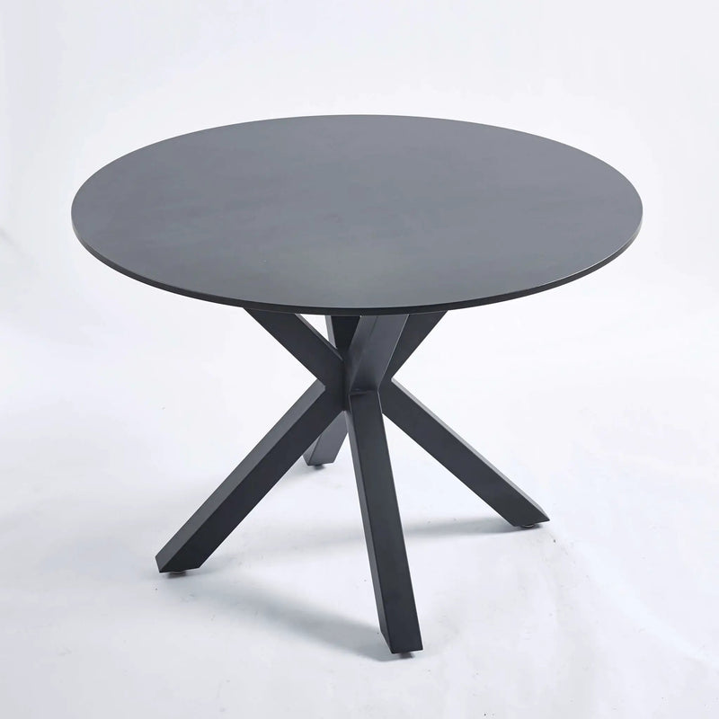 Table Mid-Century Dining Table For 4 - 6 People With Round Table Top, Pedestal Dining Table, End Table Leisure Coffee Table, Cross Leg by Unique Piece Furniture