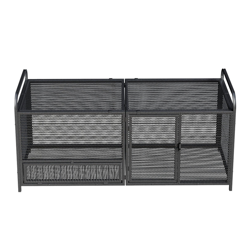 Chicken Cage, Poultry Breeding Coop - Black / Silver by HouseOfZazla