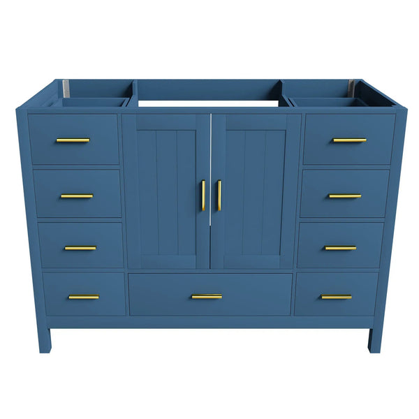 48" Bathroom Vanity Base Cabinet with 2 Soft-Close Double Doors & 9 Drawers, photo 2 of 10