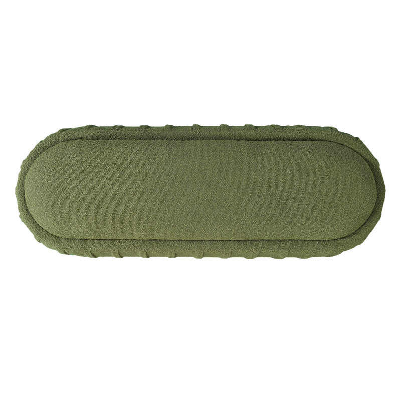 Upholstered Ottoman, Oval Shape by HouseOfZazla