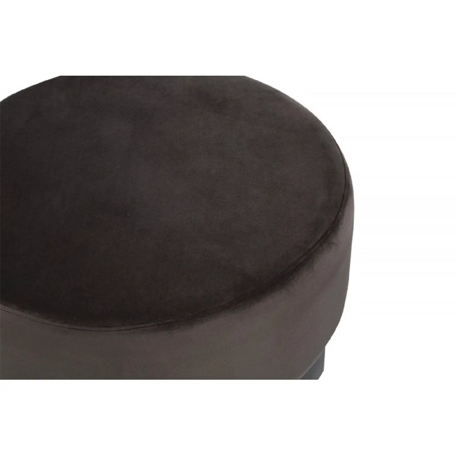 Nesting Round Coffee Table With Ottoman (Set of 2) - Gold / Brown by HouseOfZazla