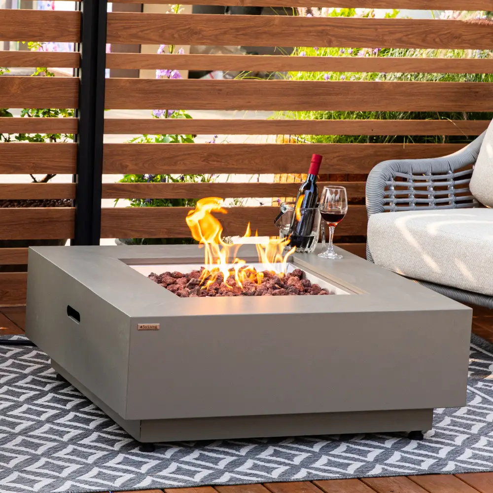 Propane Fire Pit Table Outdoor 50,000 BTU Firepits for Outside CSA Certified by EnvelorHome