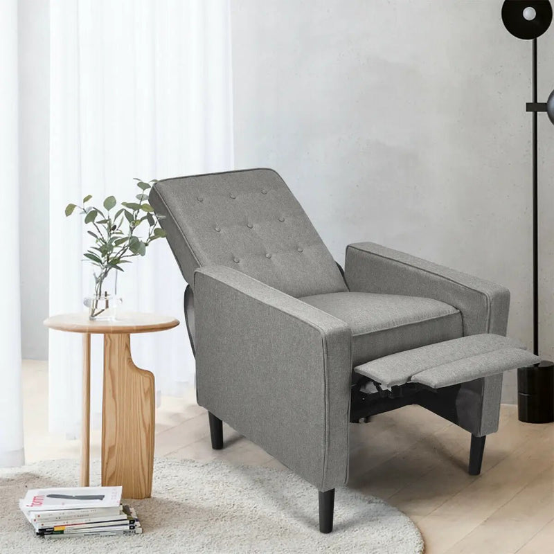 Mid-Century Push Back Recliner Chair by DirectDeals