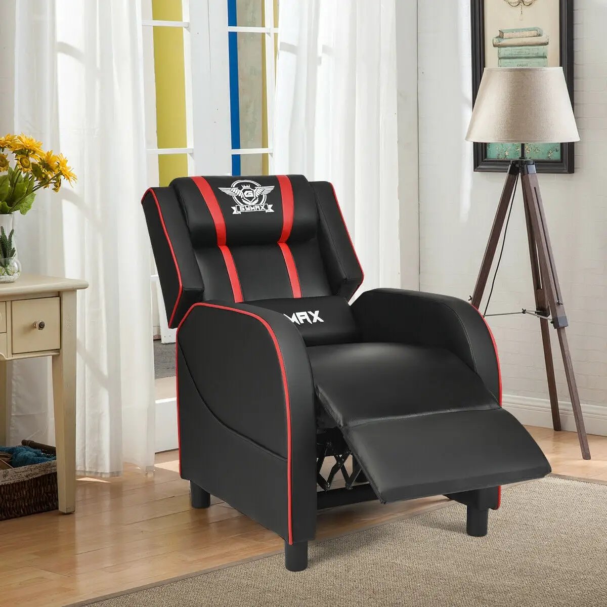 Massage Racing Gaming Single Recliner Chair by DirectDeals
